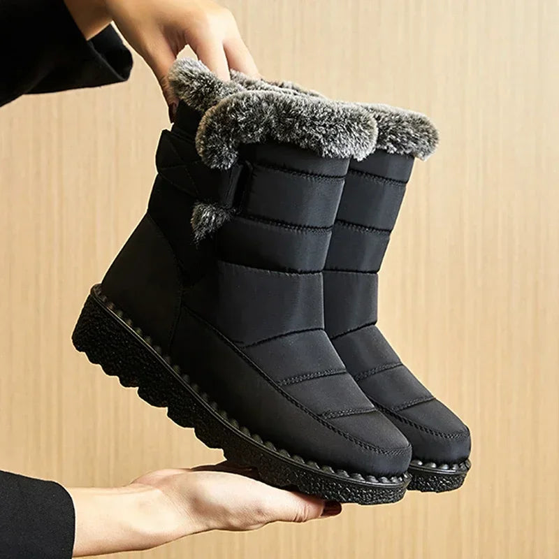 Snow Plush Platform Flat Keep Warm Snow Boot