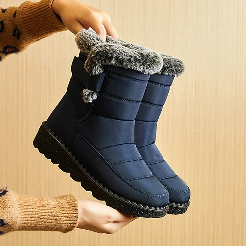 Snow Plush Platform Flat Keep Warm Snow Boot