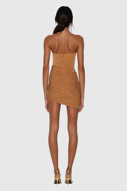 Bosse Ruch Halter Neck Mini Dress