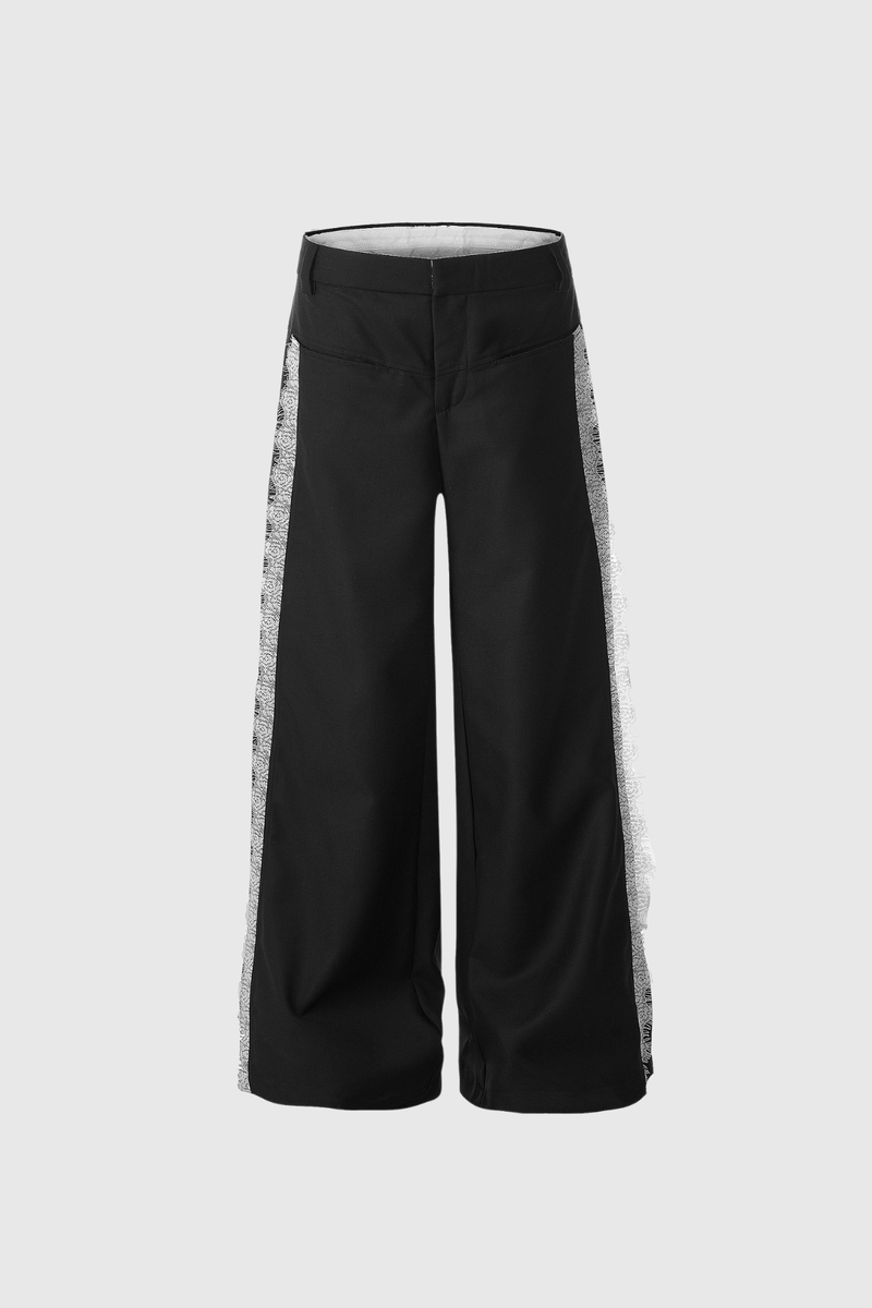 Boubacar Lace Pants in Black