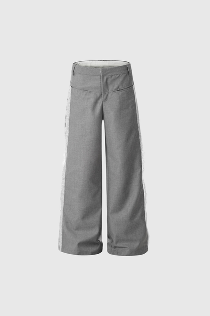 Boubacar Lace Pants in Grey