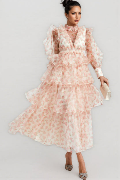 Irvan Crushed Mesh Maxi Dress