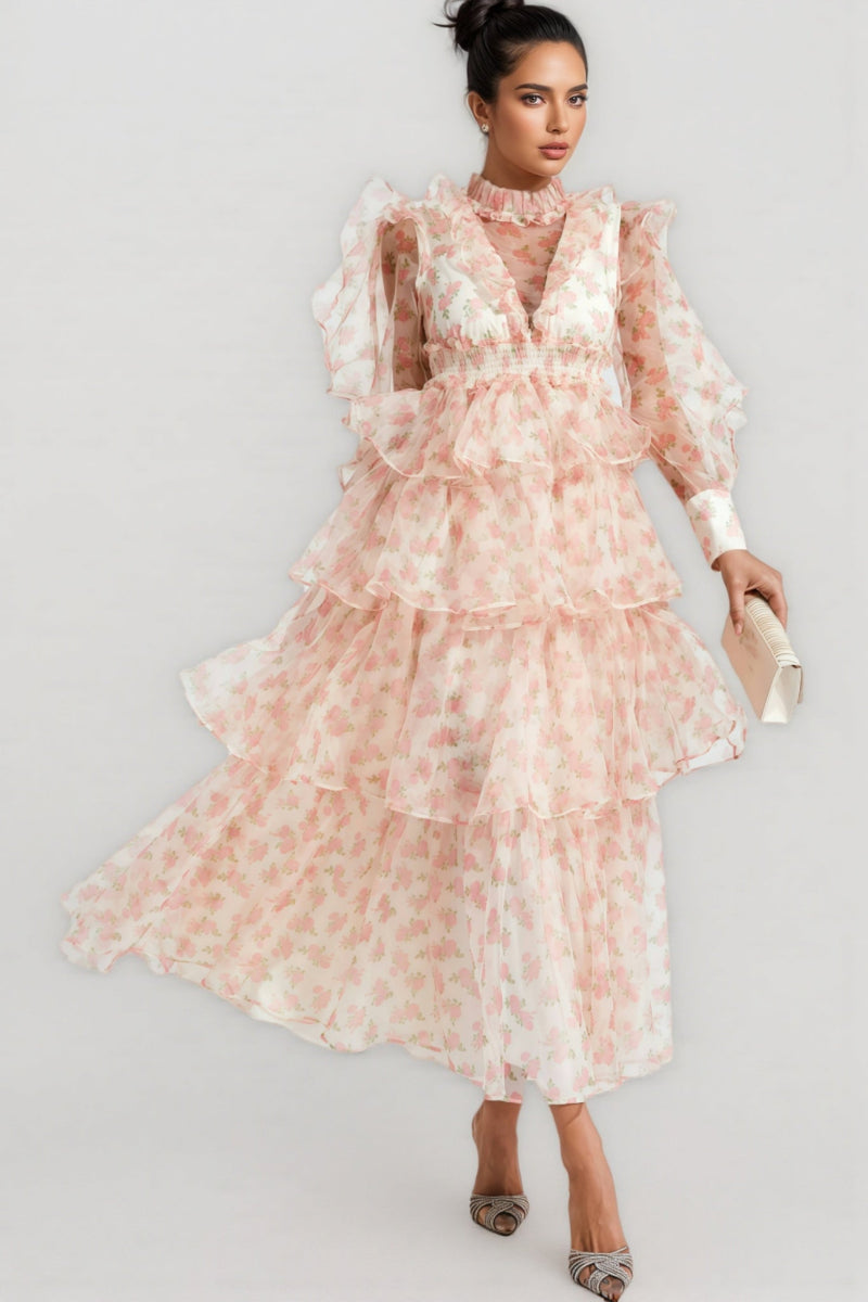 Irvan Crushed Mesh Maxi Dress