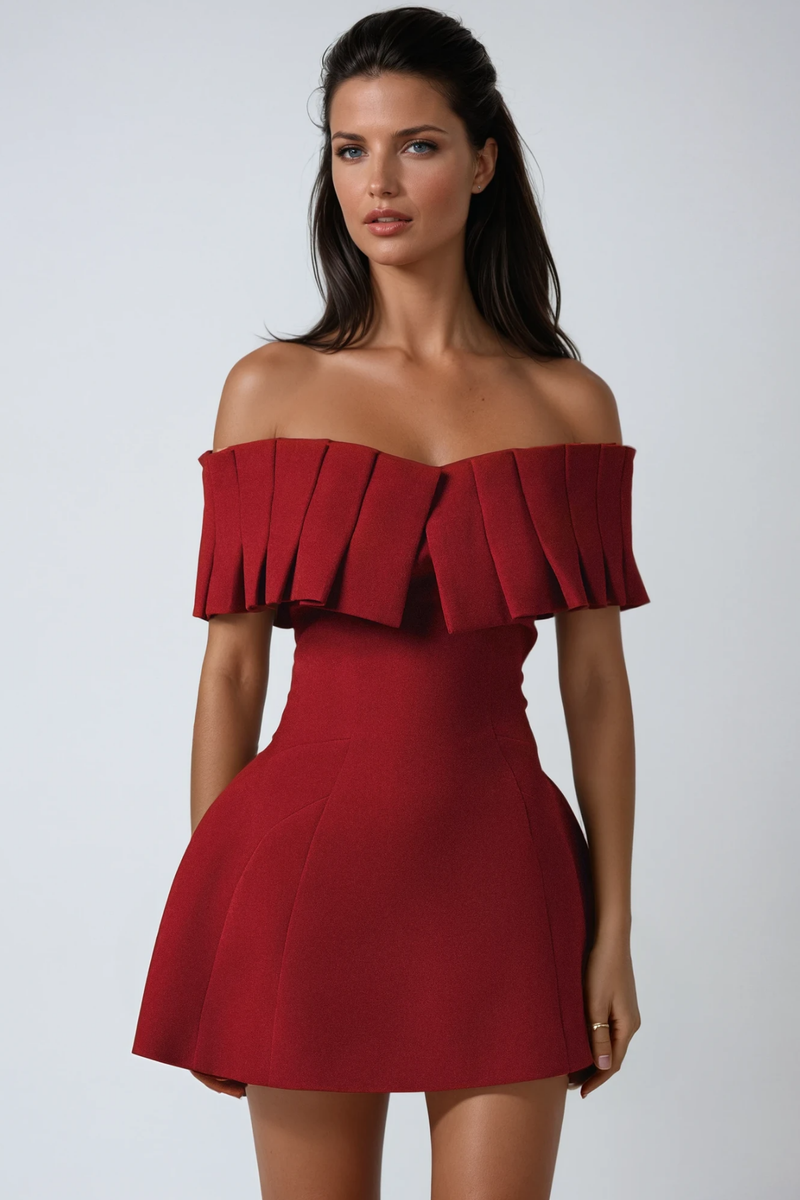 Braam Strapless Ruch Mini Dress