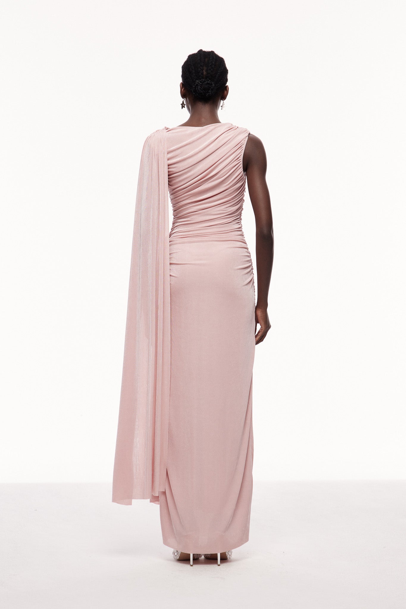 Brandt Ruch Shawl Maxi Dress in Pink