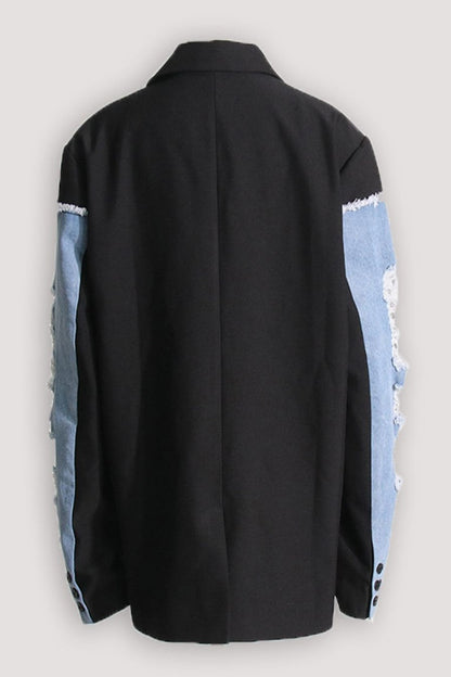 Brenna Denim Patchwork Coat