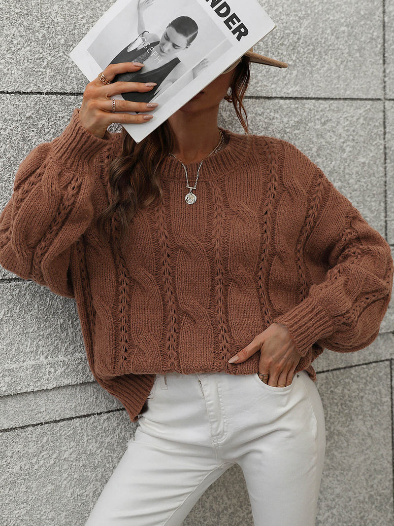 Zinny Knit Sweater - Brown
