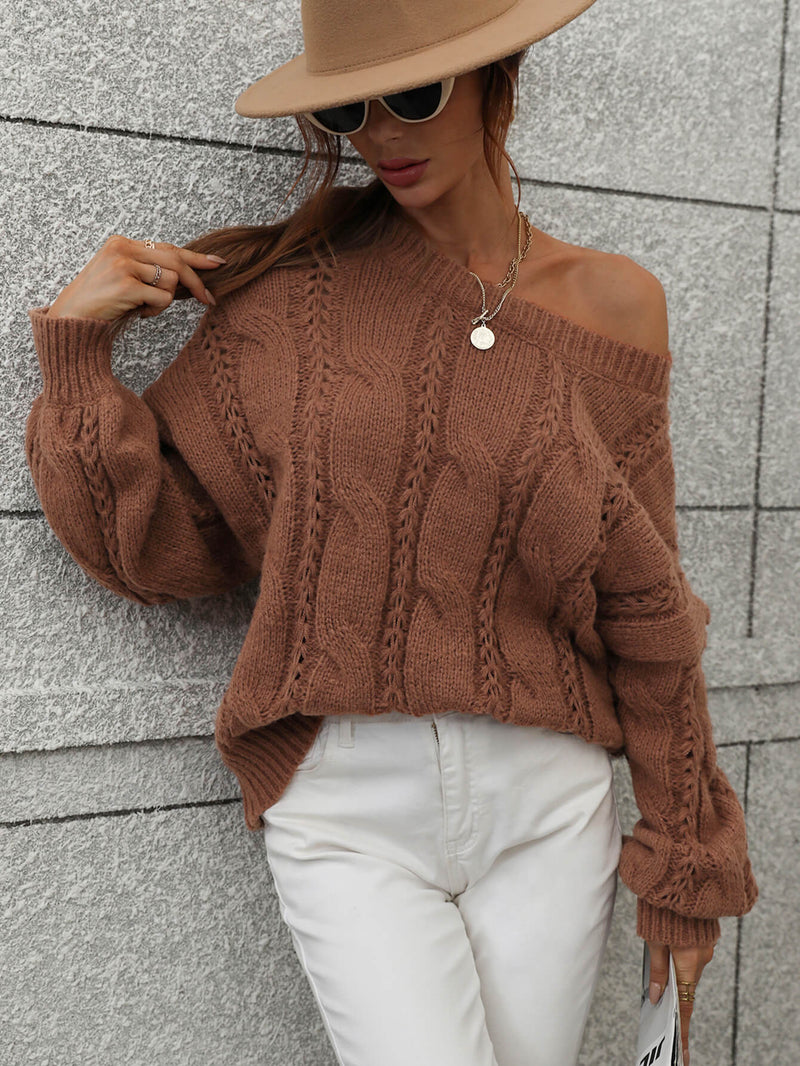 Zinny Knit Sweater - Brown