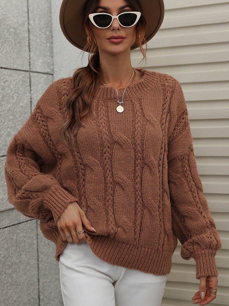 Zinny Knit Sweater - Brown