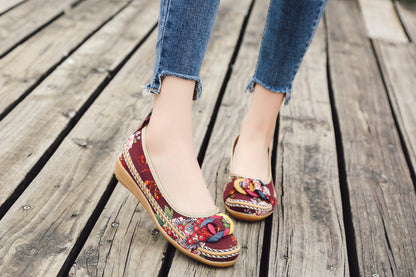 Ring and Trap Head Canvas Sip on Flats - Cactus Rose