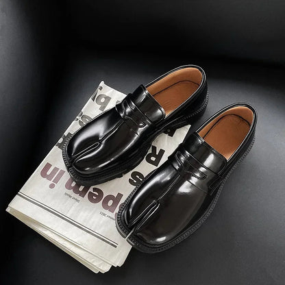 Metal Chain Buckle Platform Mary Janes Round Toe Oxford Flats Loafers
