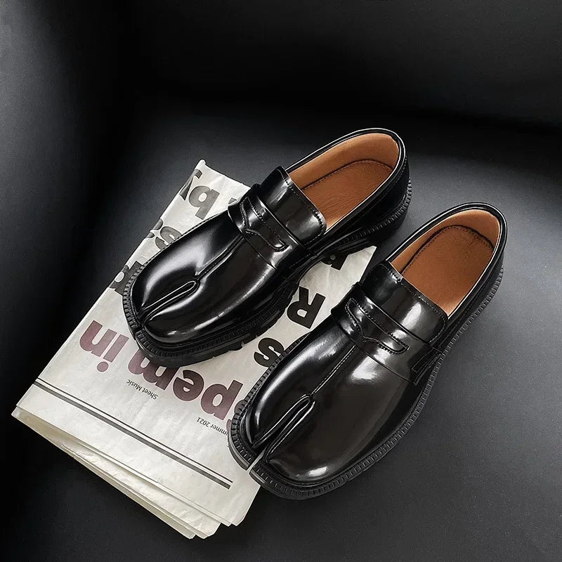 Metal Chain Buckle Platform Mary Janes Round Toe Oxford Flats Loafers