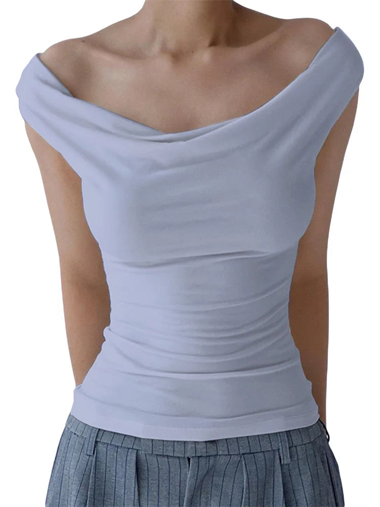 Off Shoulder Backless Tie-up Summer Top T-shirts