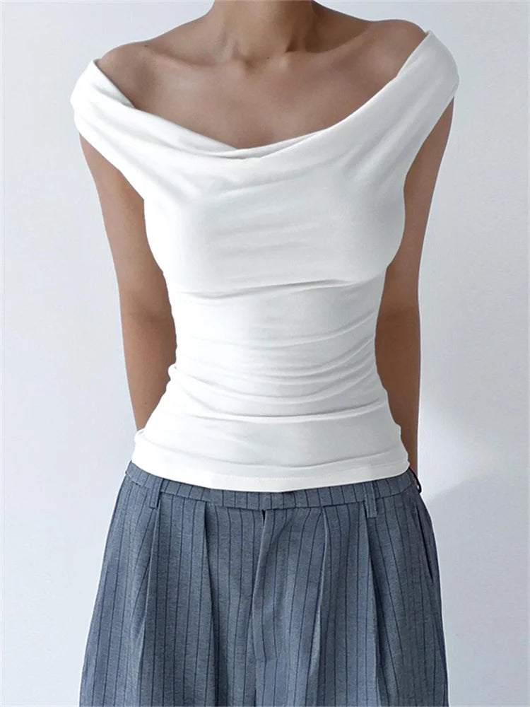 Off Shoulder Backless Tie-up Summer Top T-shirts