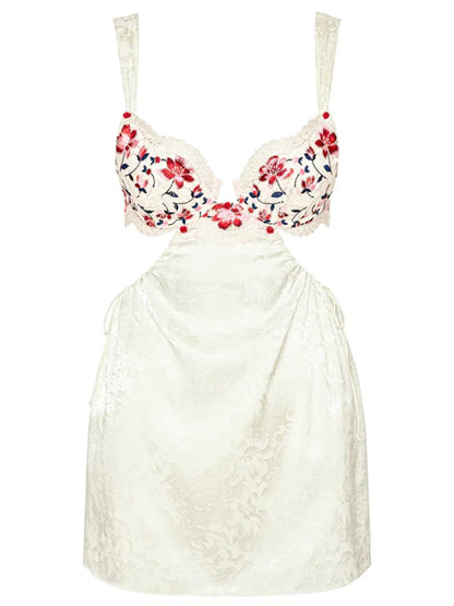 Y2k Print Backless Bodycon Mini Dresses