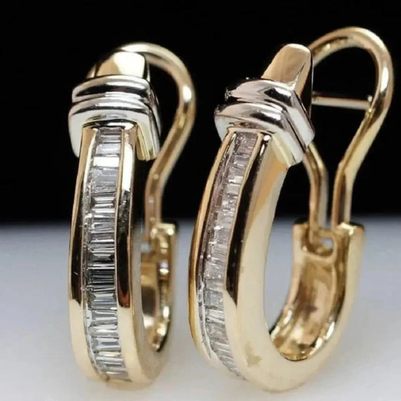 Gold and Diamond Earrings