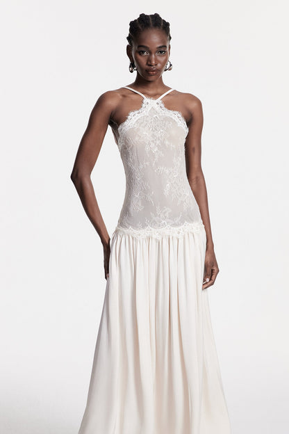 Cadwalader Lace Ruch Maxi Dress