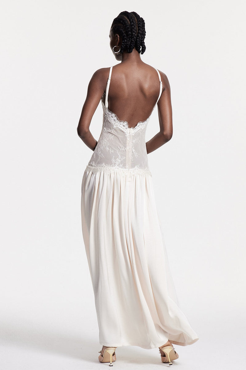 Cadwalader Lace Ruch Maxi Dress