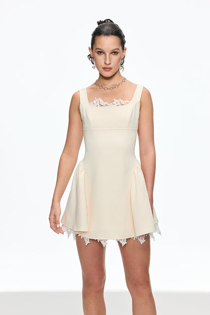 Caligula Sleeveless Mini Dress in Apricot