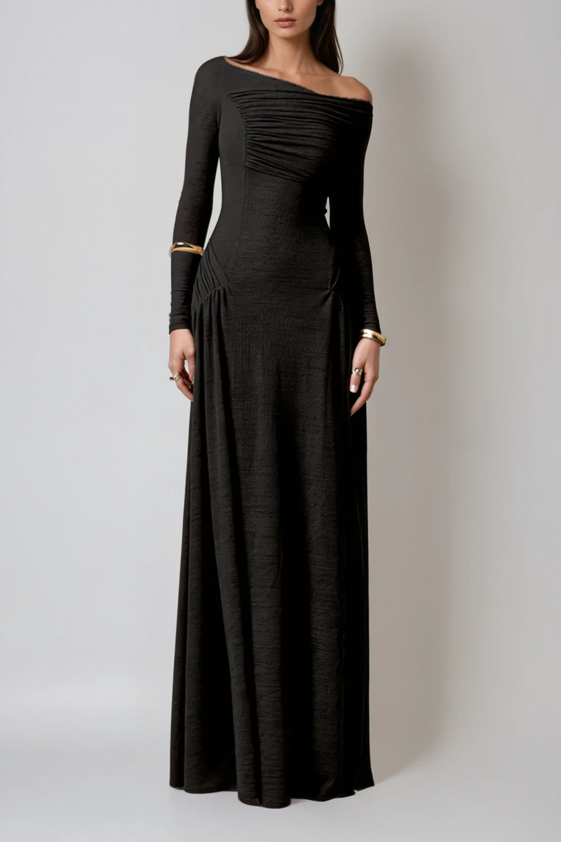 Candi Ruch Asymmetric Maxi Dress