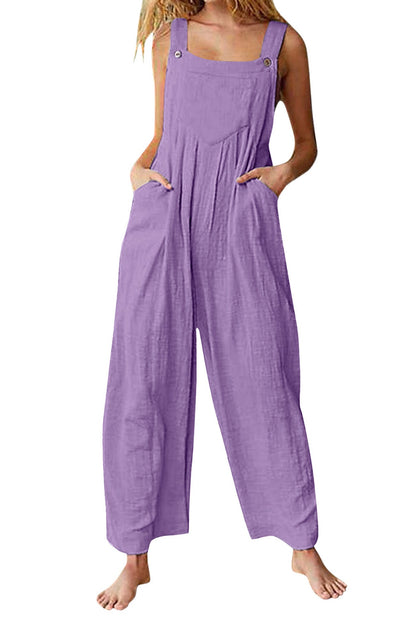 Candy Color Chest With Pocket Jumpsuits