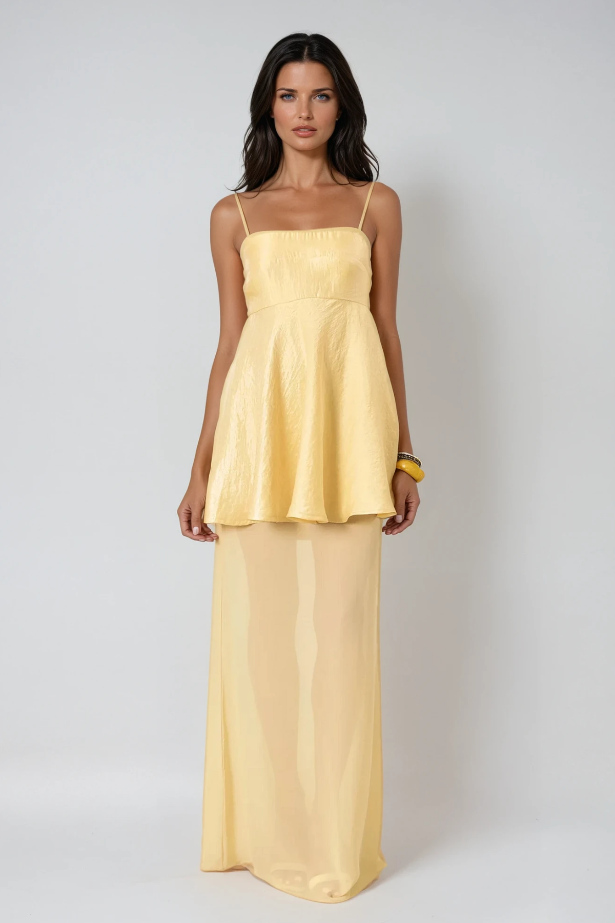Carmi Spaghetti Mesh Maxi Dress