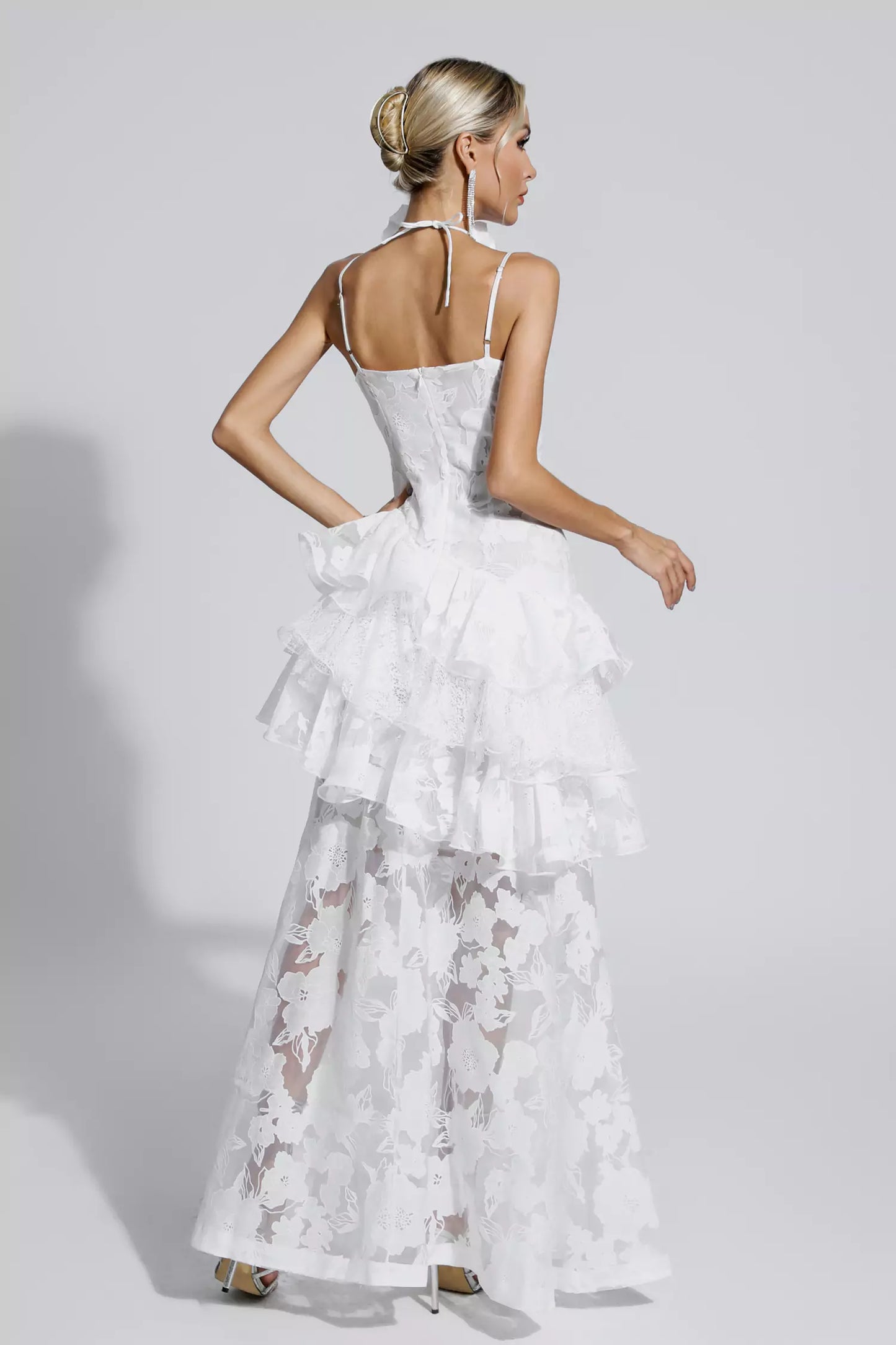 Cassandra White Cut Out Maxi Dress