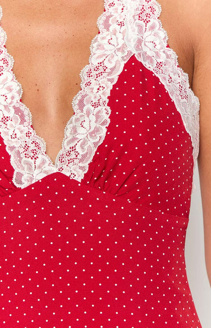 Rin Red Polka Dot Mini Dress