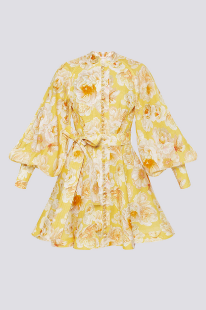 Cassiopée Balloon Sleeve Mini Dress