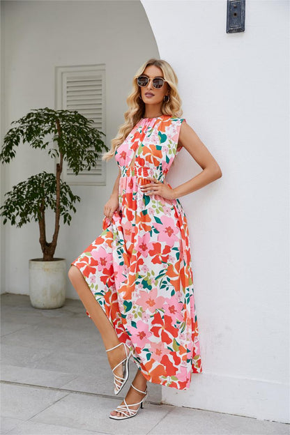 Sleeveless Cut-out Maxi Dress