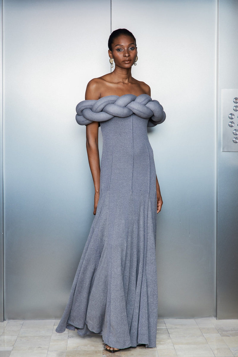 Cathie Off Shoulder Ruffle Maxi Dress