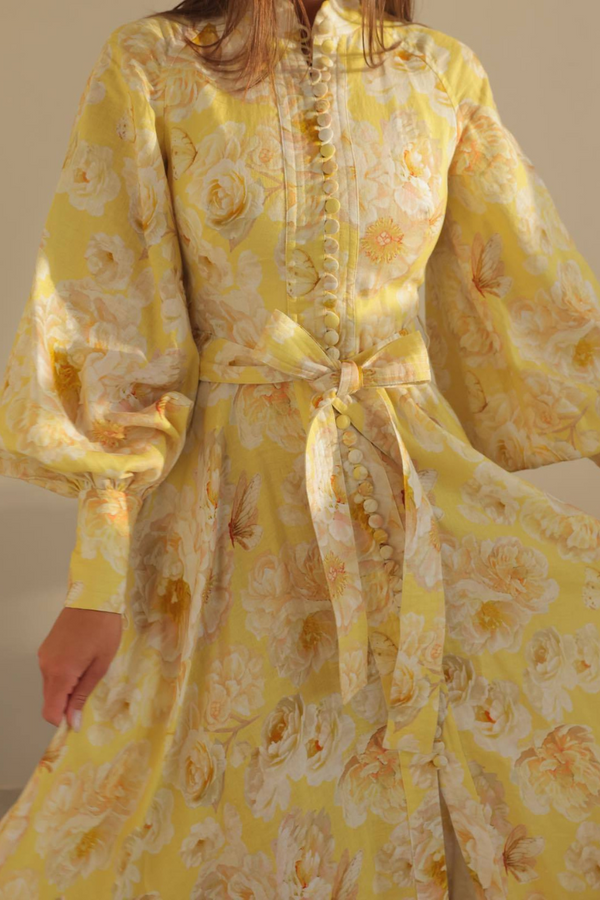 Cécilie Balloon Sleeve Maxi Dress