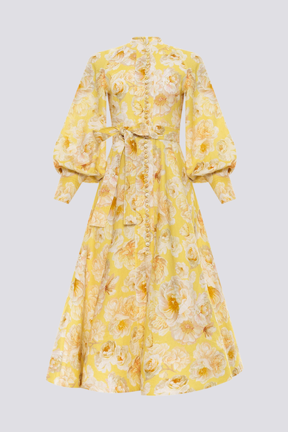 Cécilie Balloon Sleeve Maxi Dress