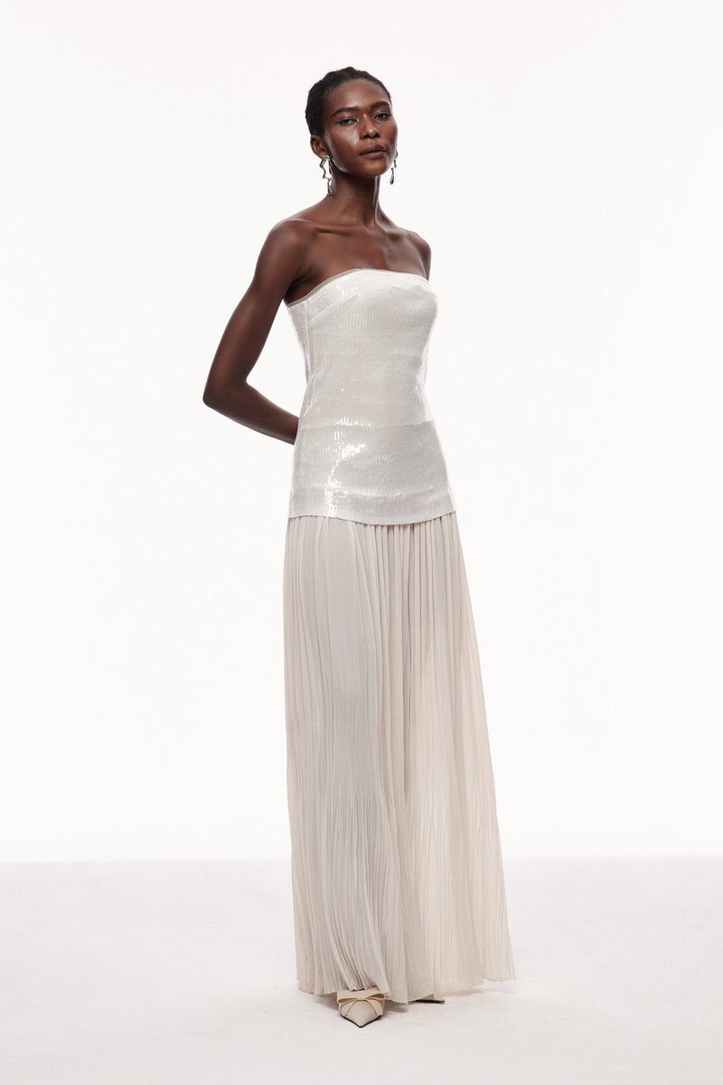 Celestia Sequin Ruffle Maxi Dress