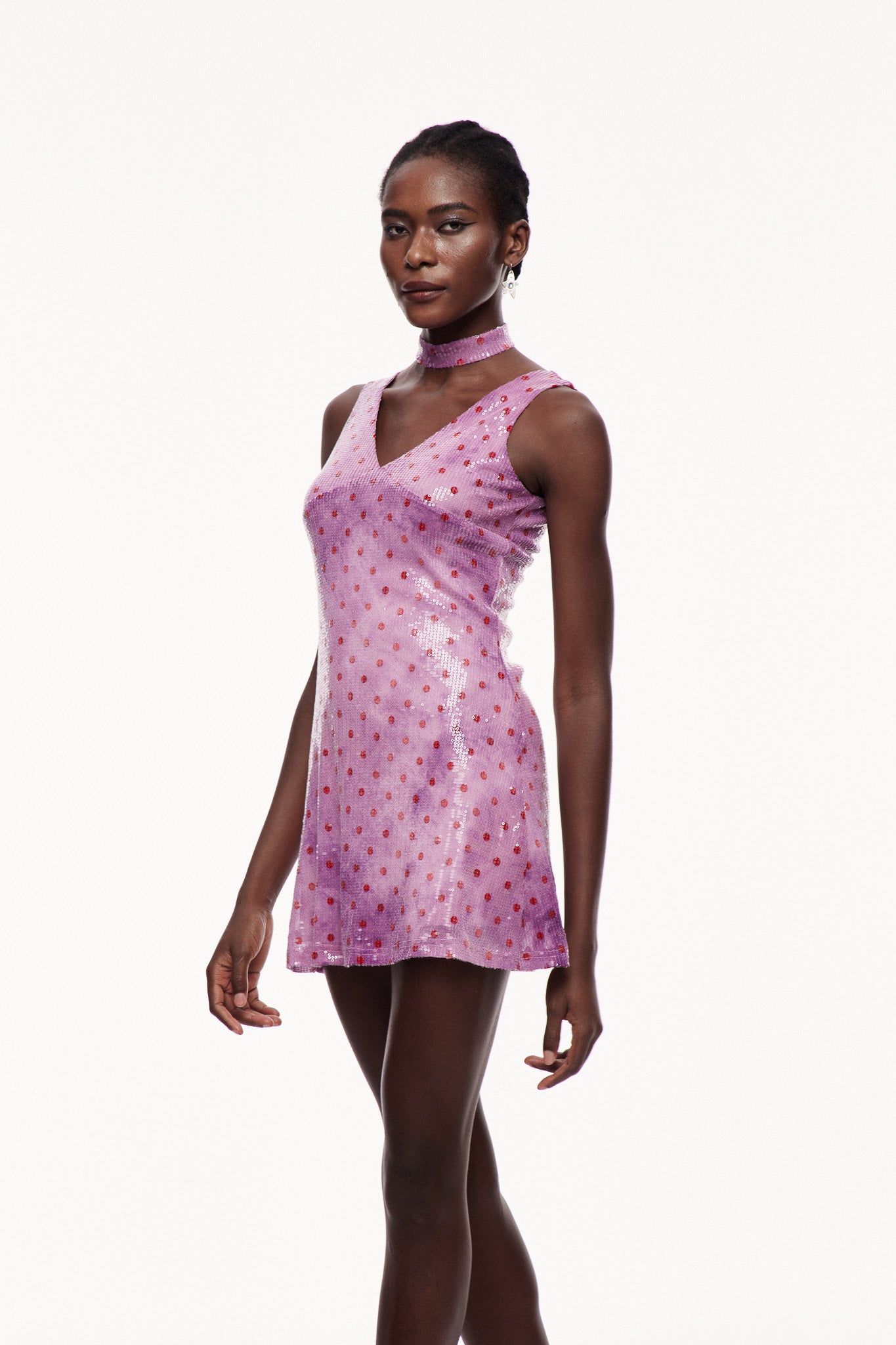 Celso Sequin Dot Mini Dress