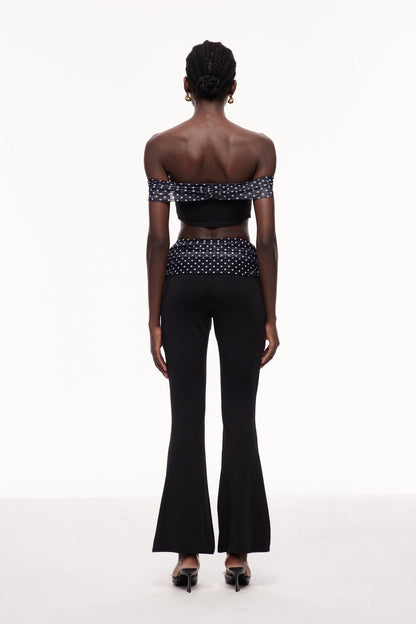 Cephas Dot Ruch Off Shoulder Pants Set