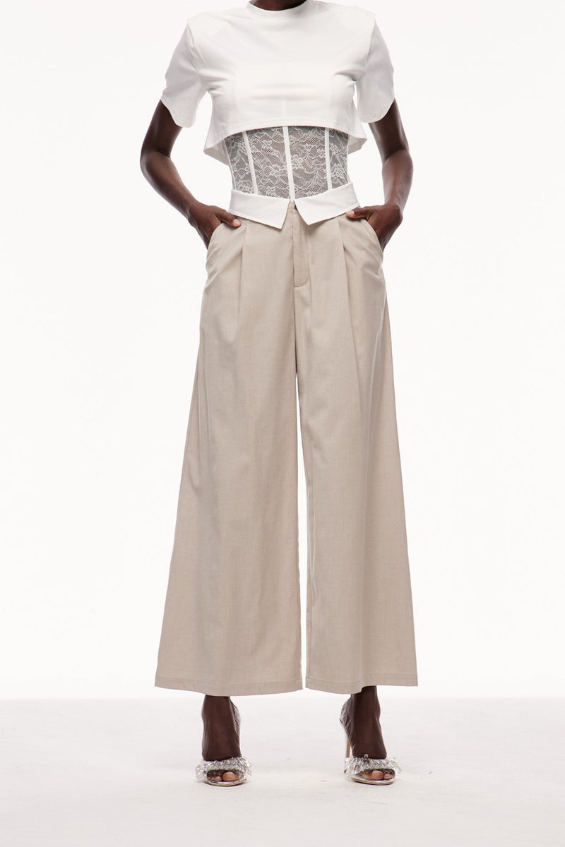 Cerdic Lapel Deconstruct Pants