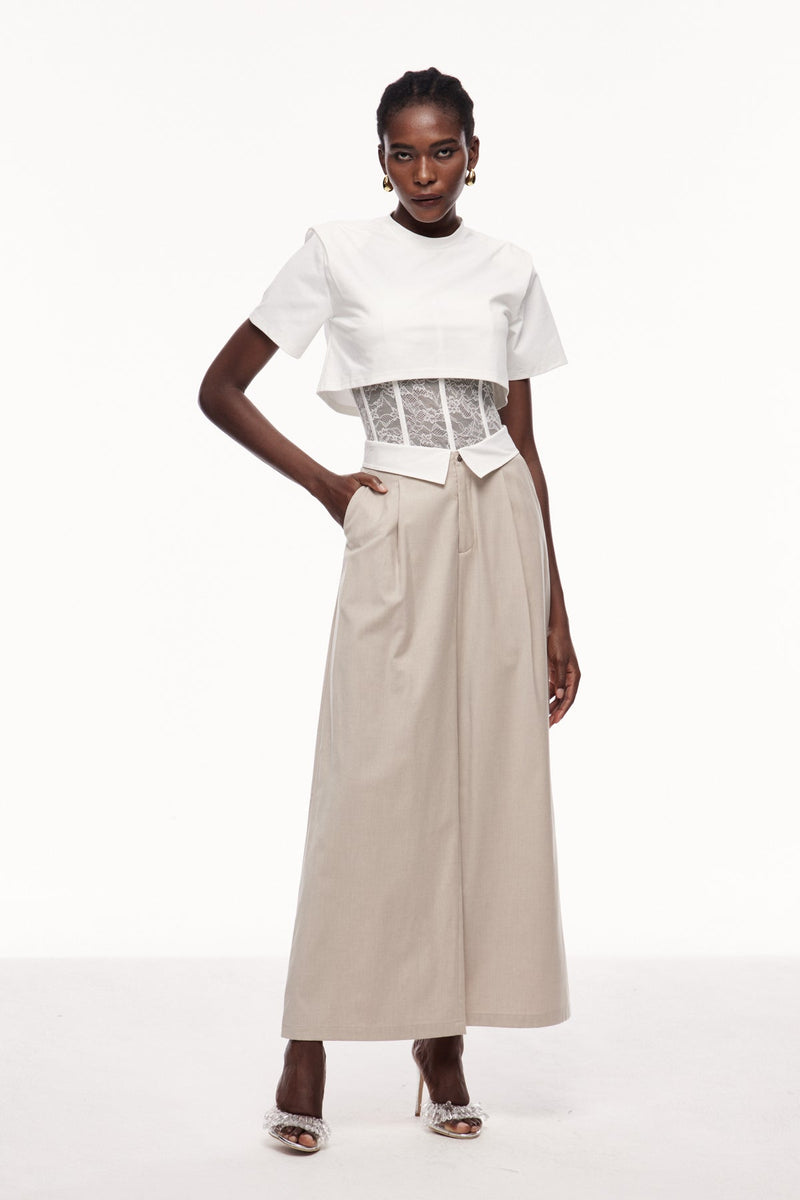 Cerdic Lapel Deconstruct Pants