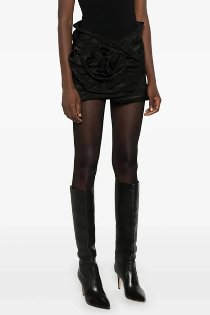 Ceyla Appliqué Skirt - Black