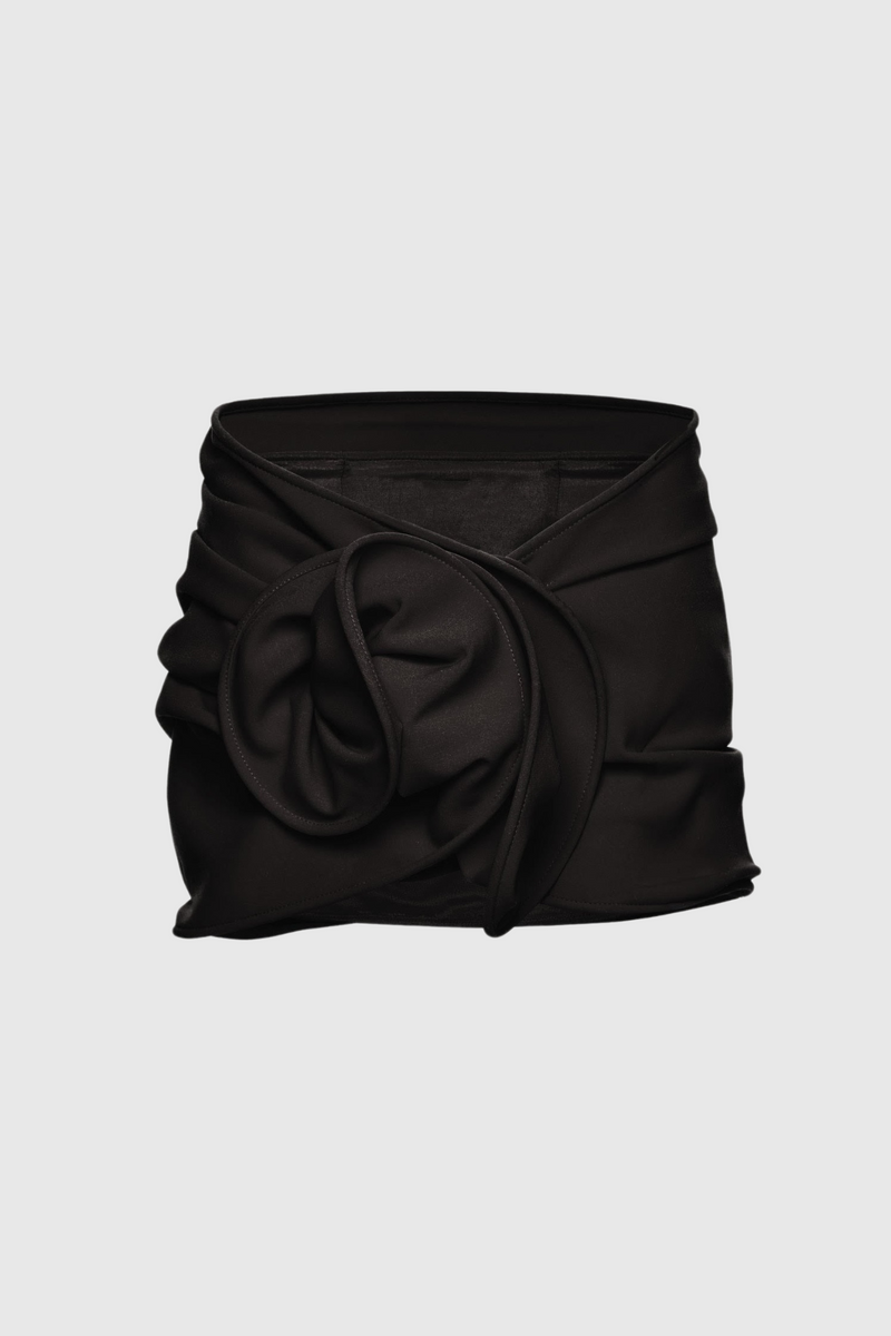 Ceyla Appliqué Skirt - Black