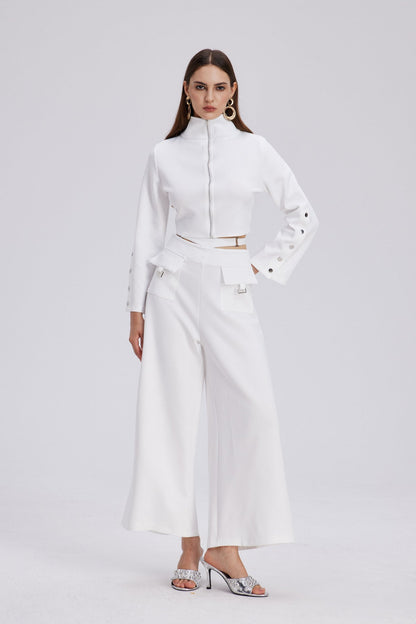 Chavdar Cutout Embellished Pants Set