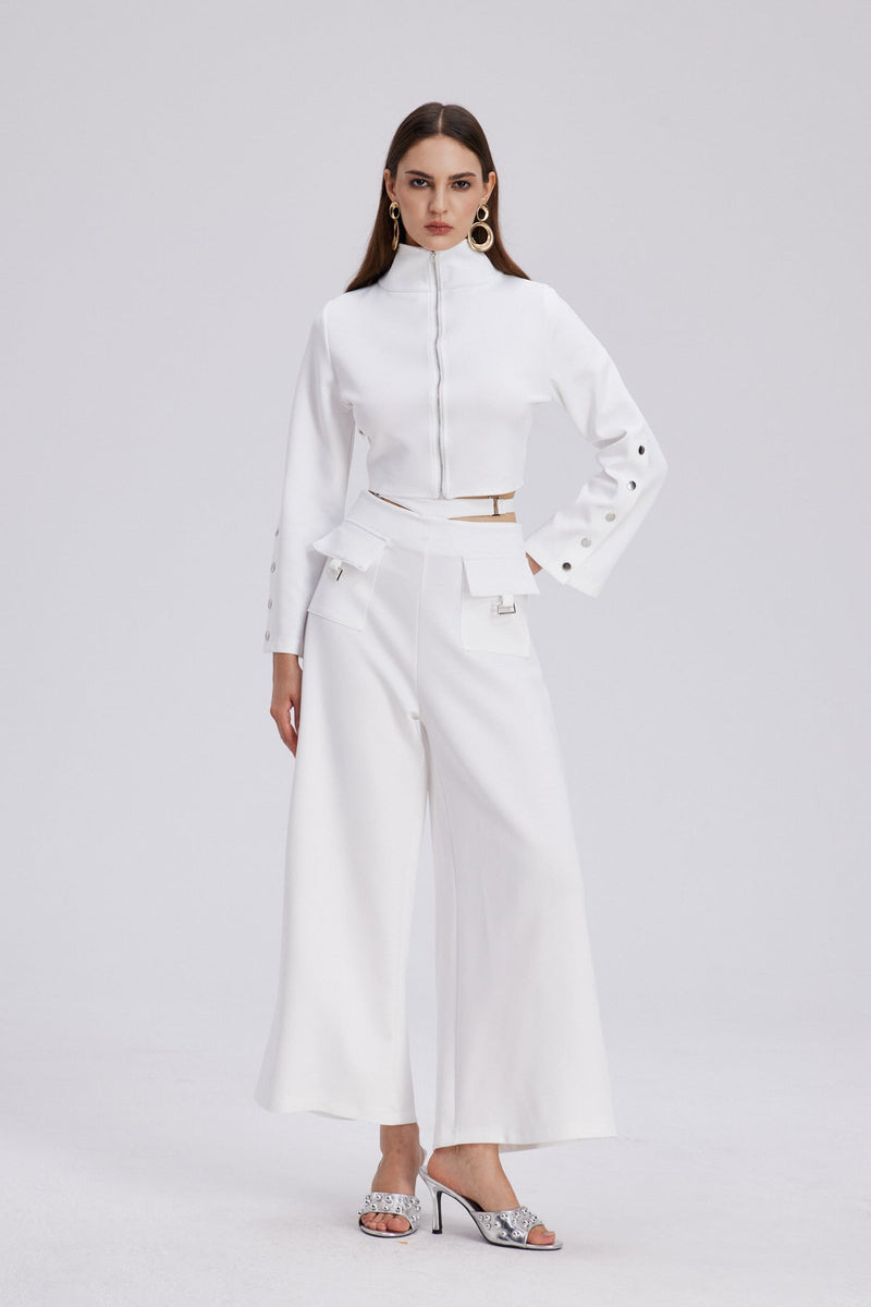 Chavdar Cutout Embellished Pants Set
