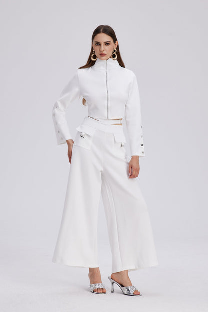 Chavdar Cutout Embellished Pants Set