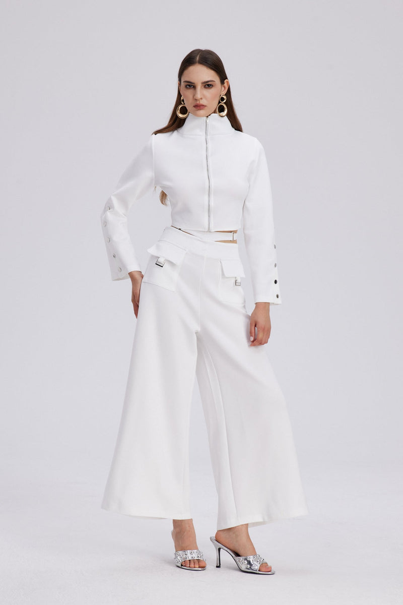 Chavdar Cutout Embellished Pants Set