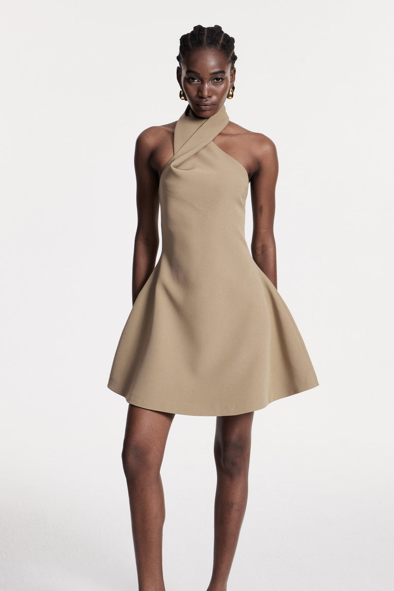 Chen Ruch Halter Neck Mini Dress