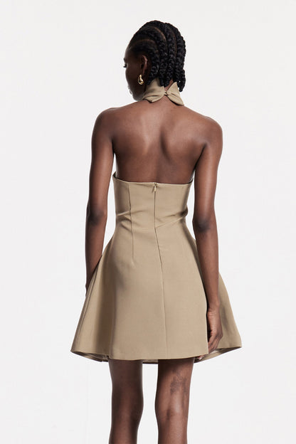 Chen Ruch Halter Neck Mini Dress