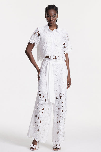 Chita Flower Cutout Pants Set