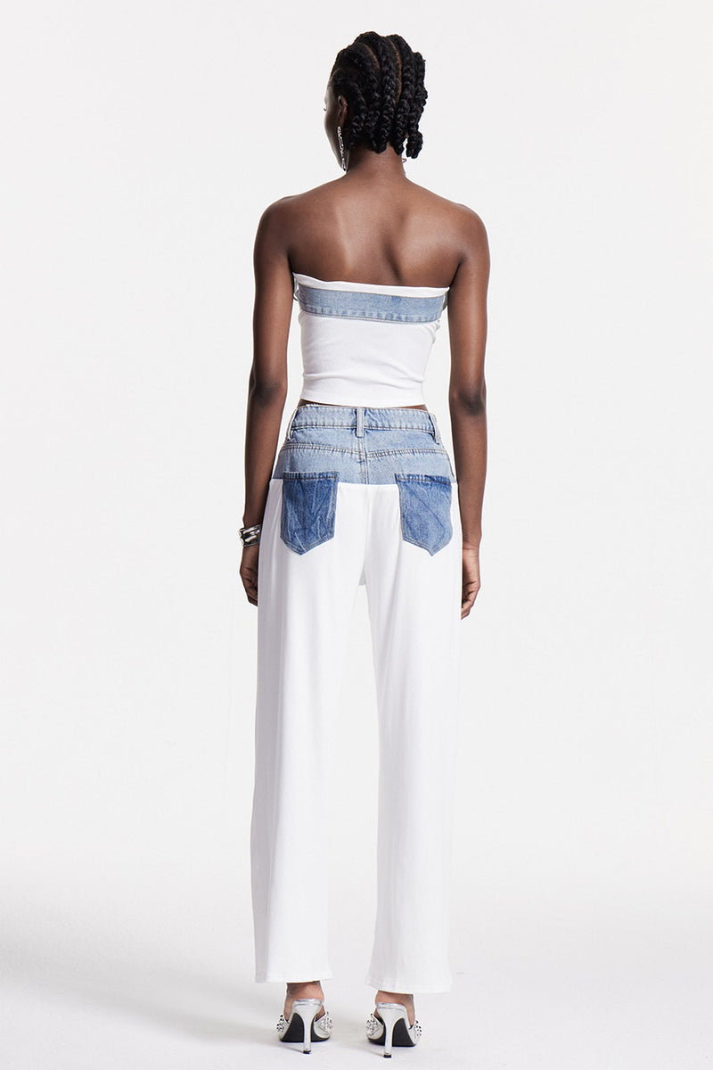 Chiyembekezo Strapless Knit Pants Set