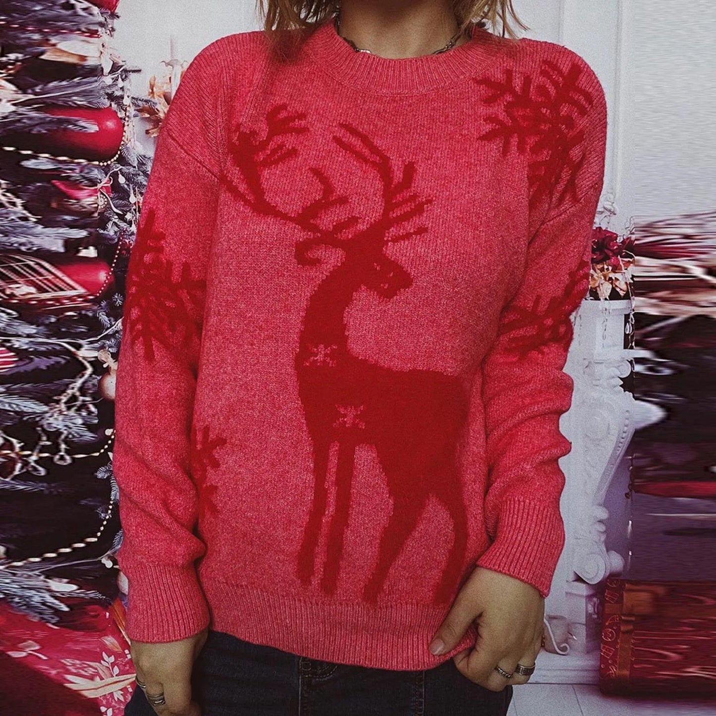 Soft Knitted Christmas Sweater - Warm Pullover