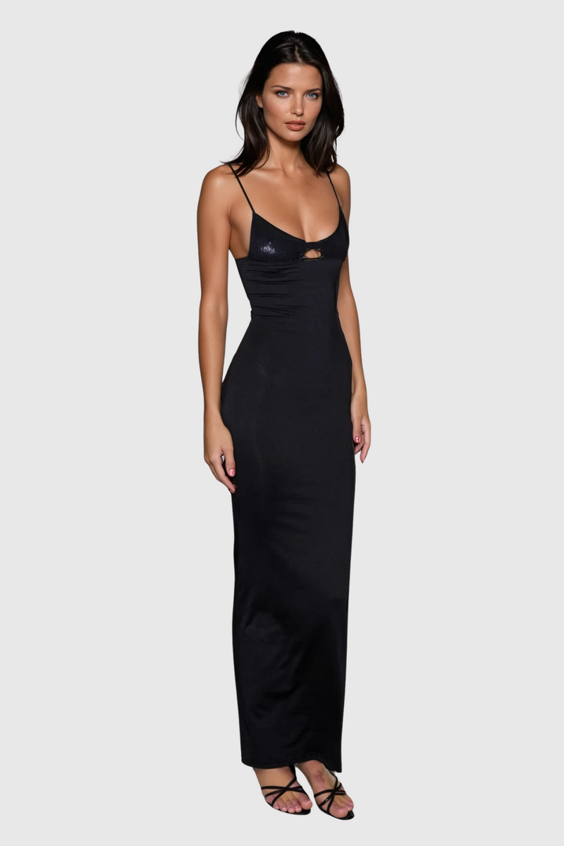 Cila Spaghetti Cutout Maxi Dress